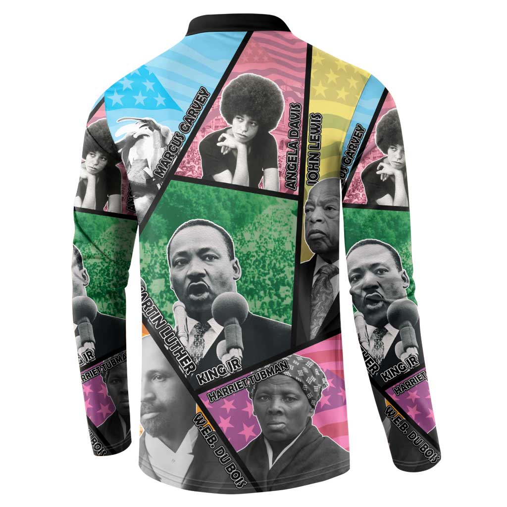 Civil Rights Leader Button Sweatshirt Dream of Freedom