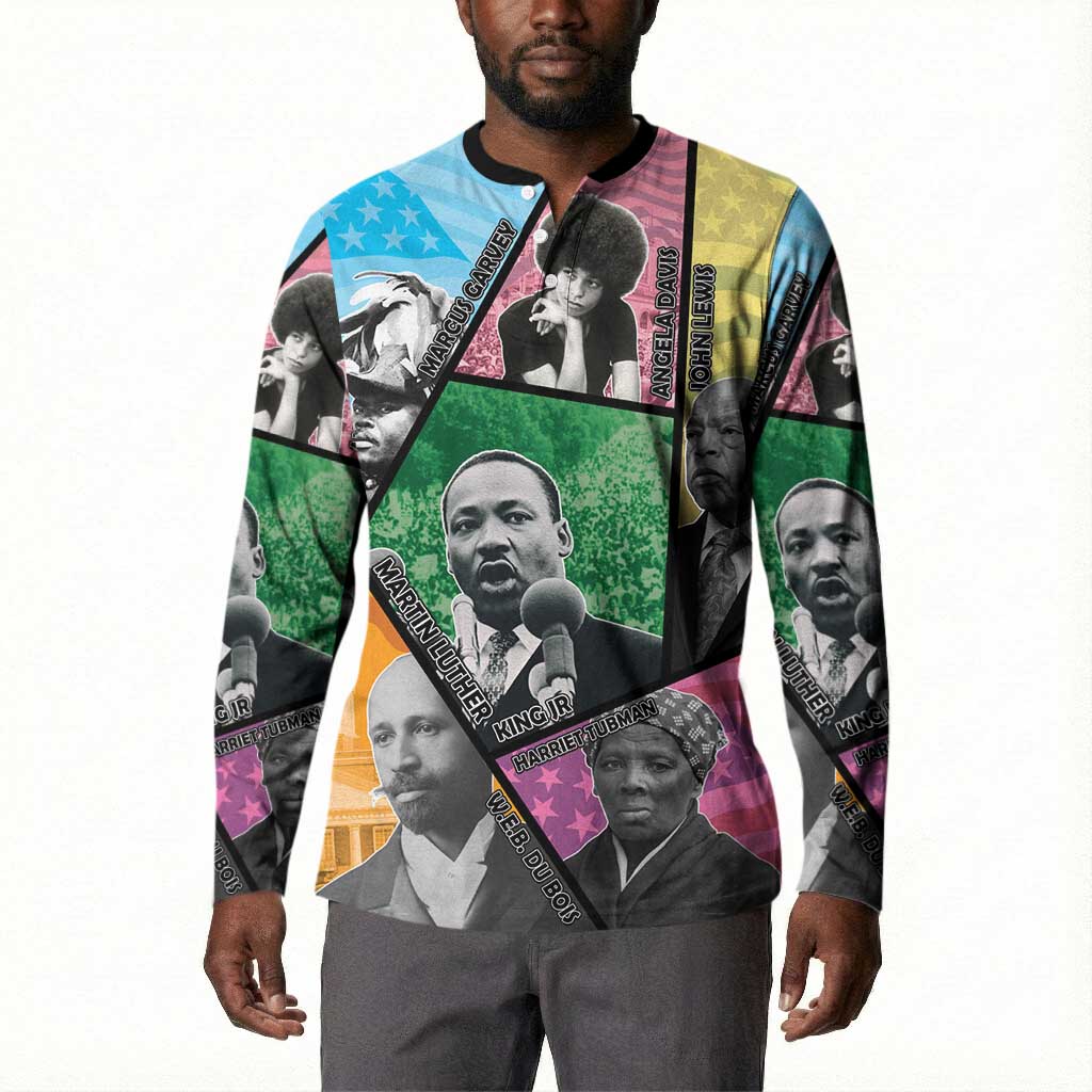 Civil Rights Leader Button Sweatshirt Dream of Freedom