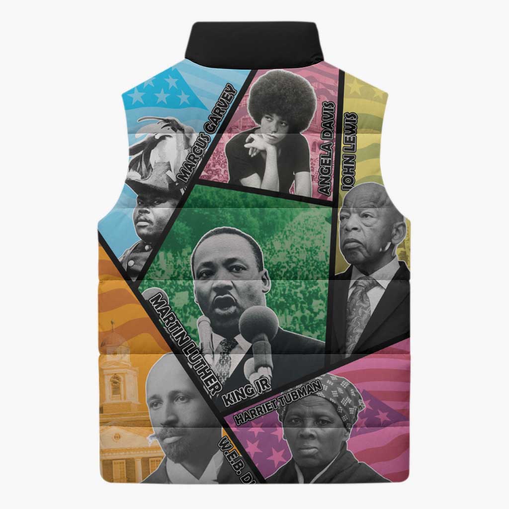 Civil Rights Leader Sleeveless Puffer Jacket Dream of Freedom