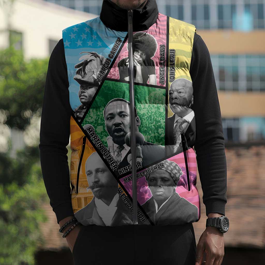 Civil Rights Leader Sleeveless Puffer Jacket Dream of Freedom
