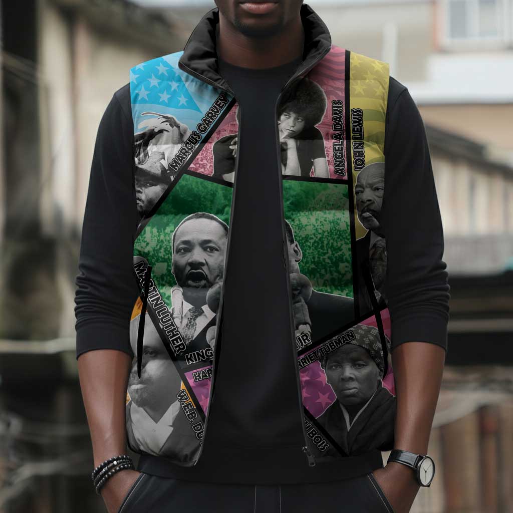 Civil Rights Leader Sleeveless Puffer Jacket Dream of Freedom