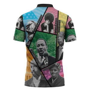 Civil Rights Leader Zipper Polo Shirt Dream of Freedom