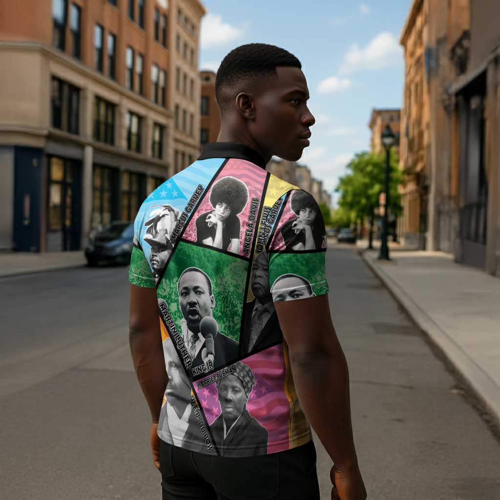 Civil Rights Leader Zipper Polo Shirt Dream of Freedom
