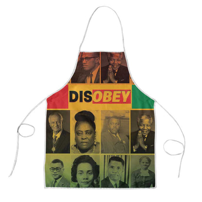Disobey Black History Tribute Apron Honoring the Civil Rights Legacy
