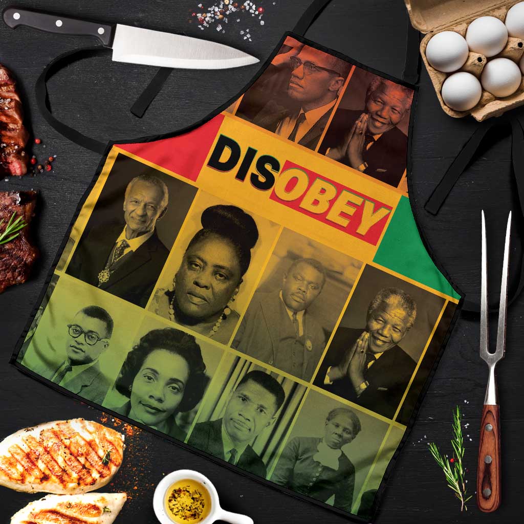 Disobey Black History Tribute Apron Honoring the Civil Rights Legacy
