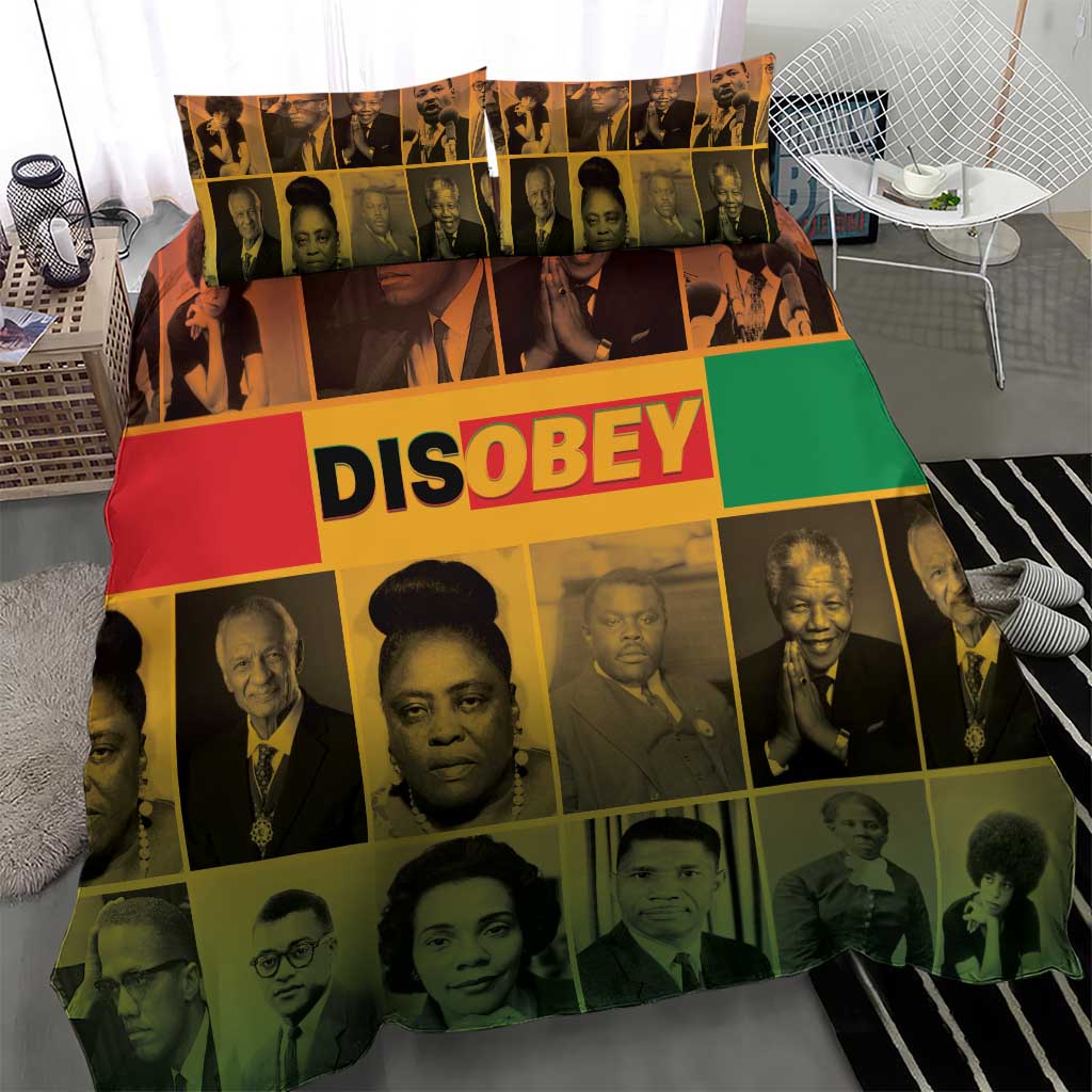 Disobey Freedom Fighters Bedding Set African American Heroes - African Pride