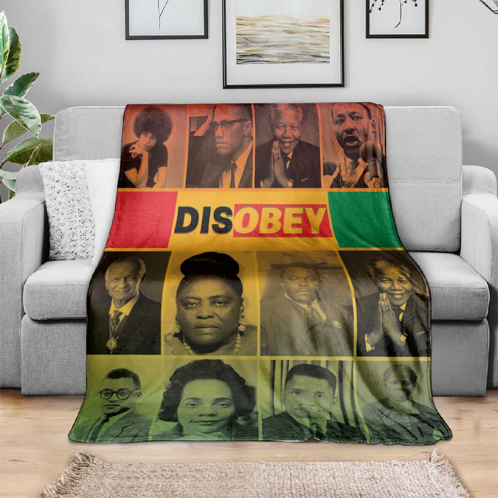 Disobey Freedom Fighters Blanket African American Heroes - African Pride