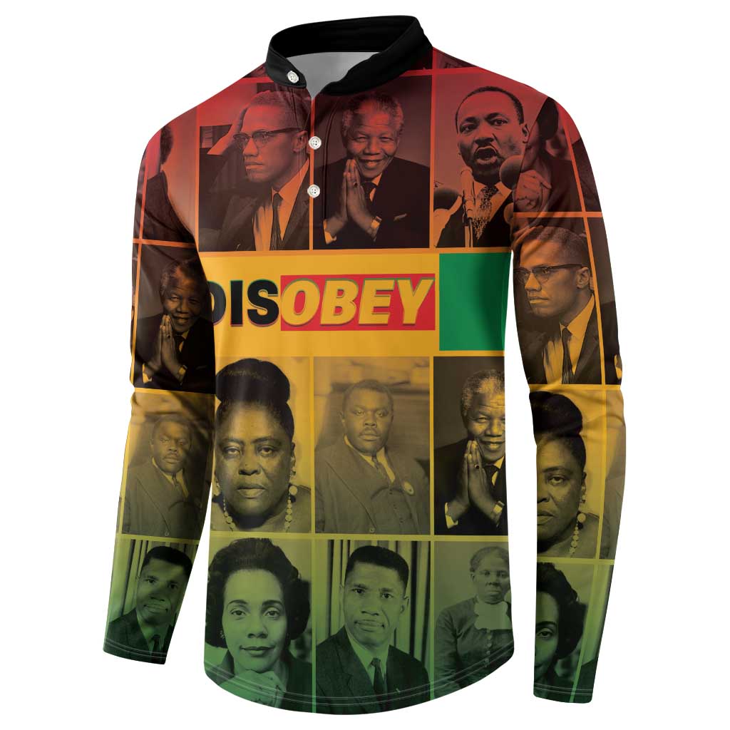 Disobey Black History Tribute Button Sweatshirt Honoring the Civil Rights Legacy