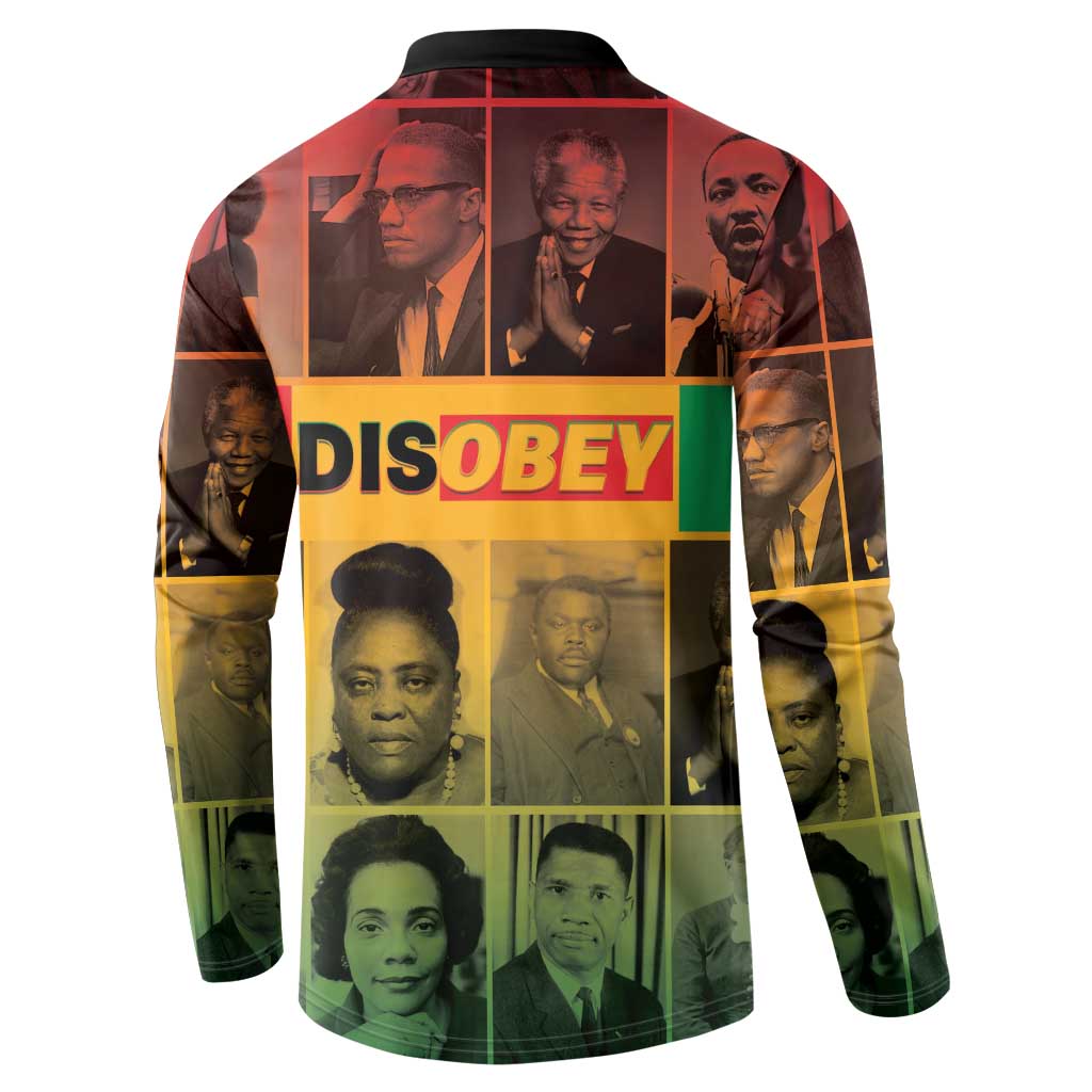 Disobey Black History Tribute Button Sweatshirt Honoring the Civil Rights Legacy