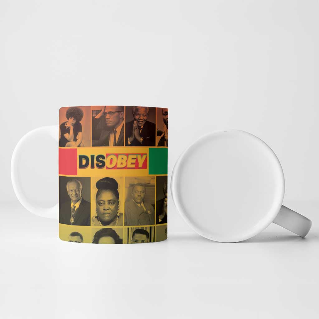 Disobey Black History Tribute Ceramic Mug Honoring the Civil Rights Legacy