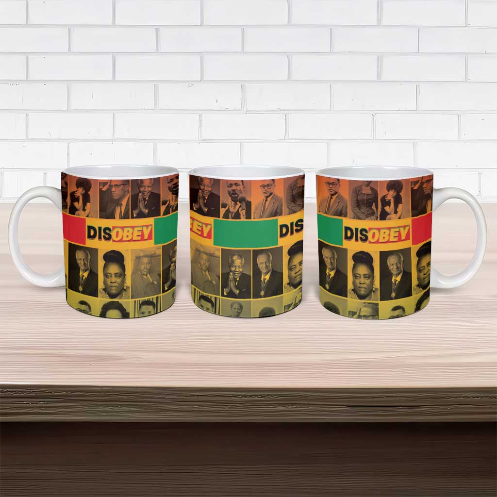 Disobey Black History Tribute Ceramic Mug Honoring the Civil Rights Legacy