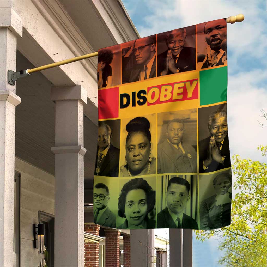 Disobey Freedom Fighters Garden Flag African American Heroes - African Pride