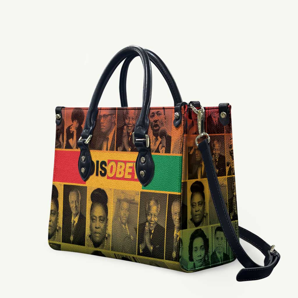 Disobey Black History Tribute Leather Bag Honoring the Civil Rights Legacy