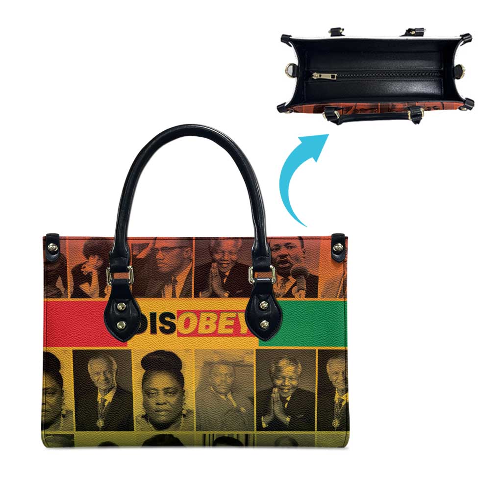 Disobey Black History Tribute Leather Bag Honoring the Civil Rights Legacy