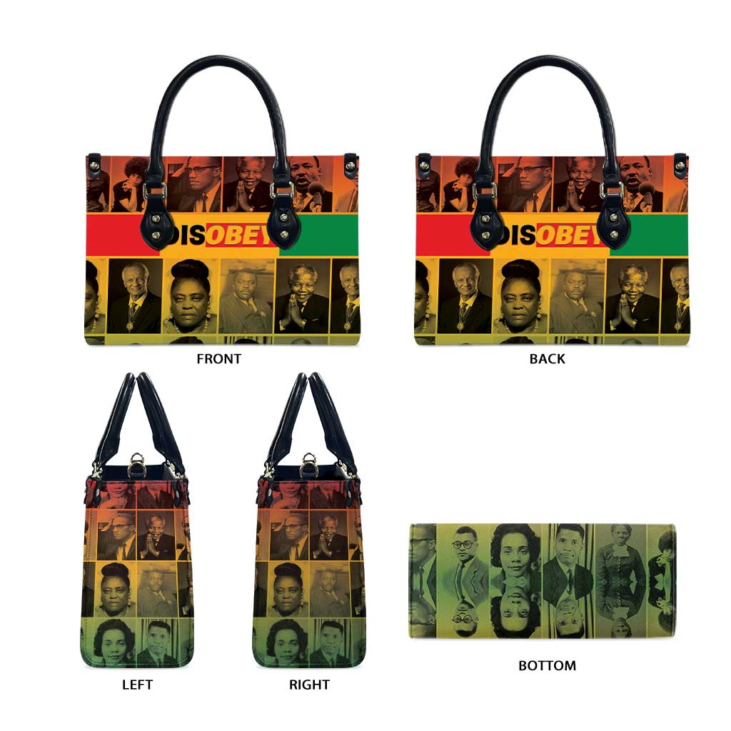 Disobey Black History Tribute Leather Bag Honoring the Civil Rights Legacy