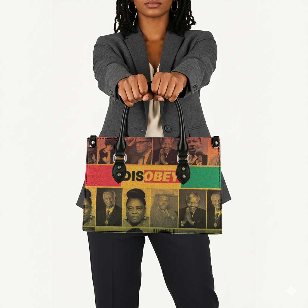 Disobey Black History Tribute Leather Bag Honoring the Civil Rights Legacy