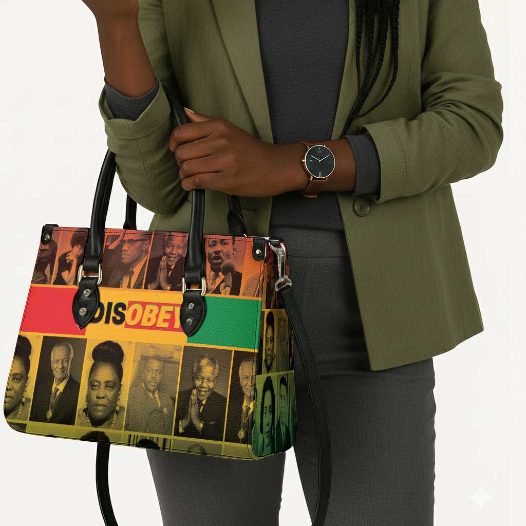 Disobey Black History Tribute Leather Bag Honoring the Civil Rights Legacy