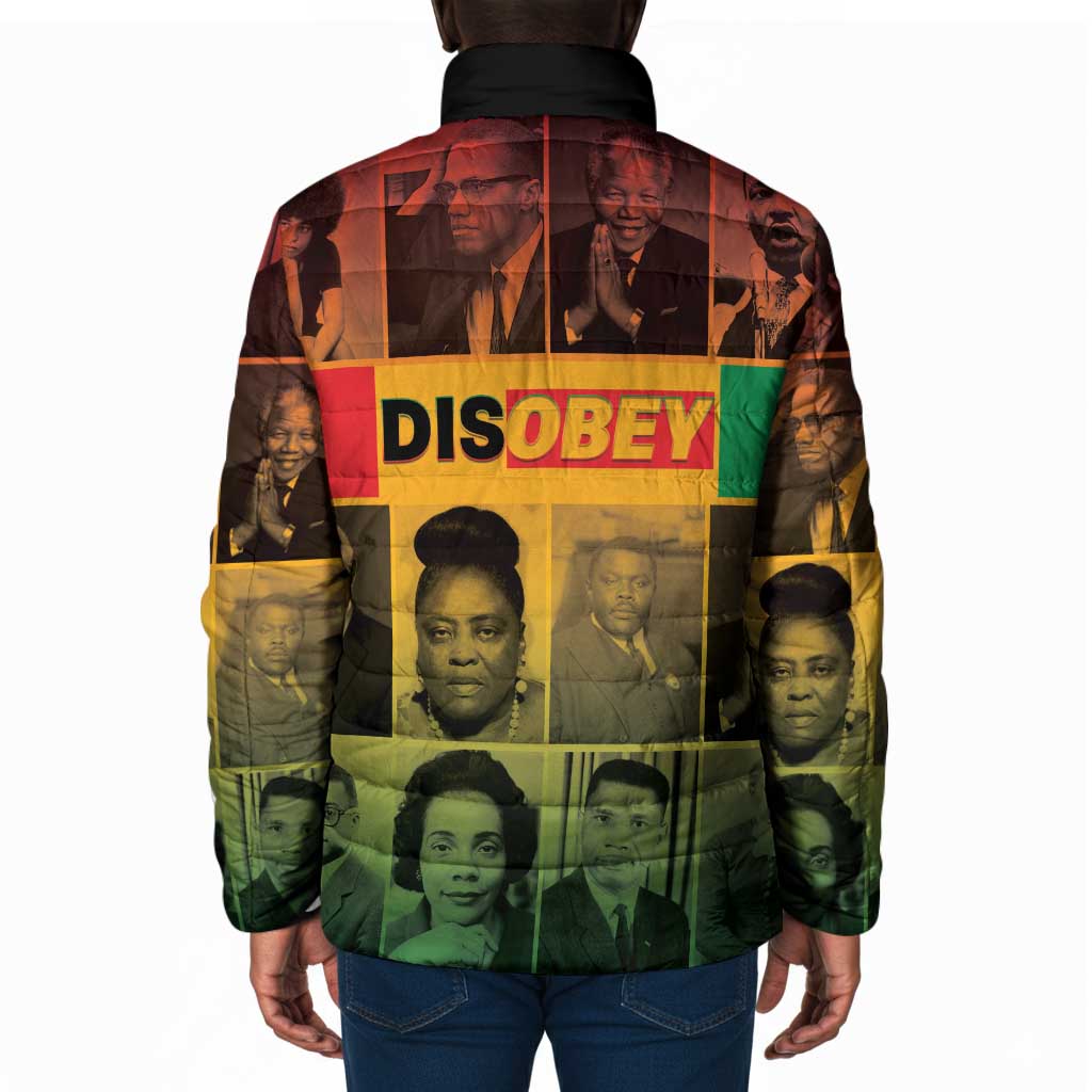 Disobey Black History Tribute Padded Jacket Honoring the Civil Rights Legacy