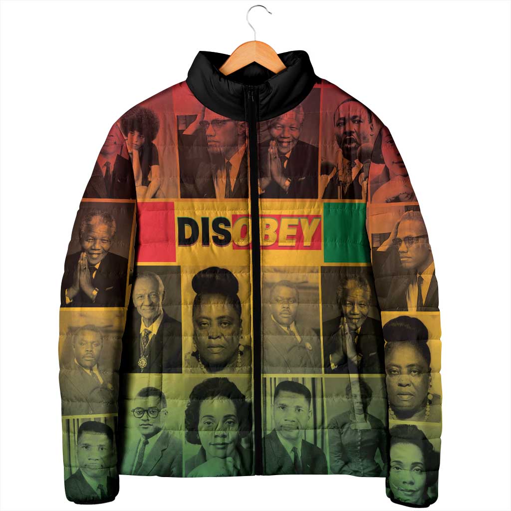 Disobey Black History Tribute Padded Jacket Honoring the Civil Rights Legacy