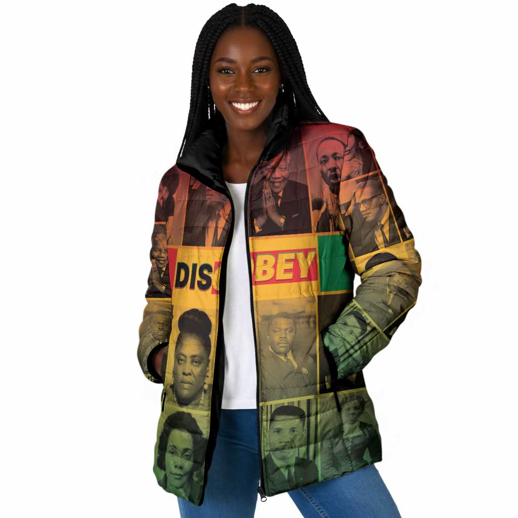 Disobey Black History Tribute Padded Jacket Honoring the Civil Rights Legacy