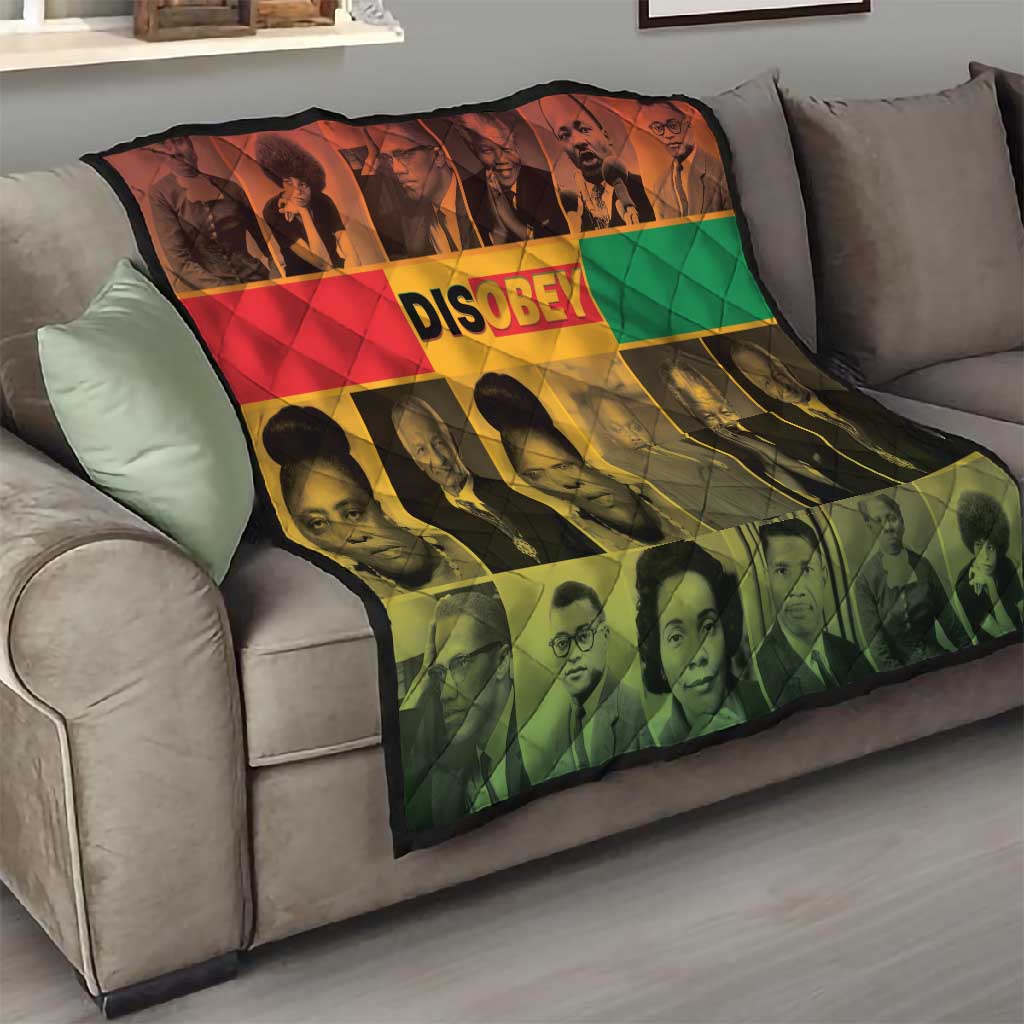 Disobey Freedom Fighters Quilt African American Heroes - African Pride