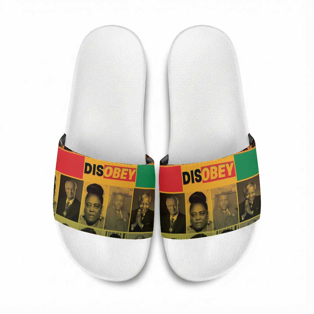 Disobey Black History Tribute Slide Sandals Honoring the Civil Rights Legacy