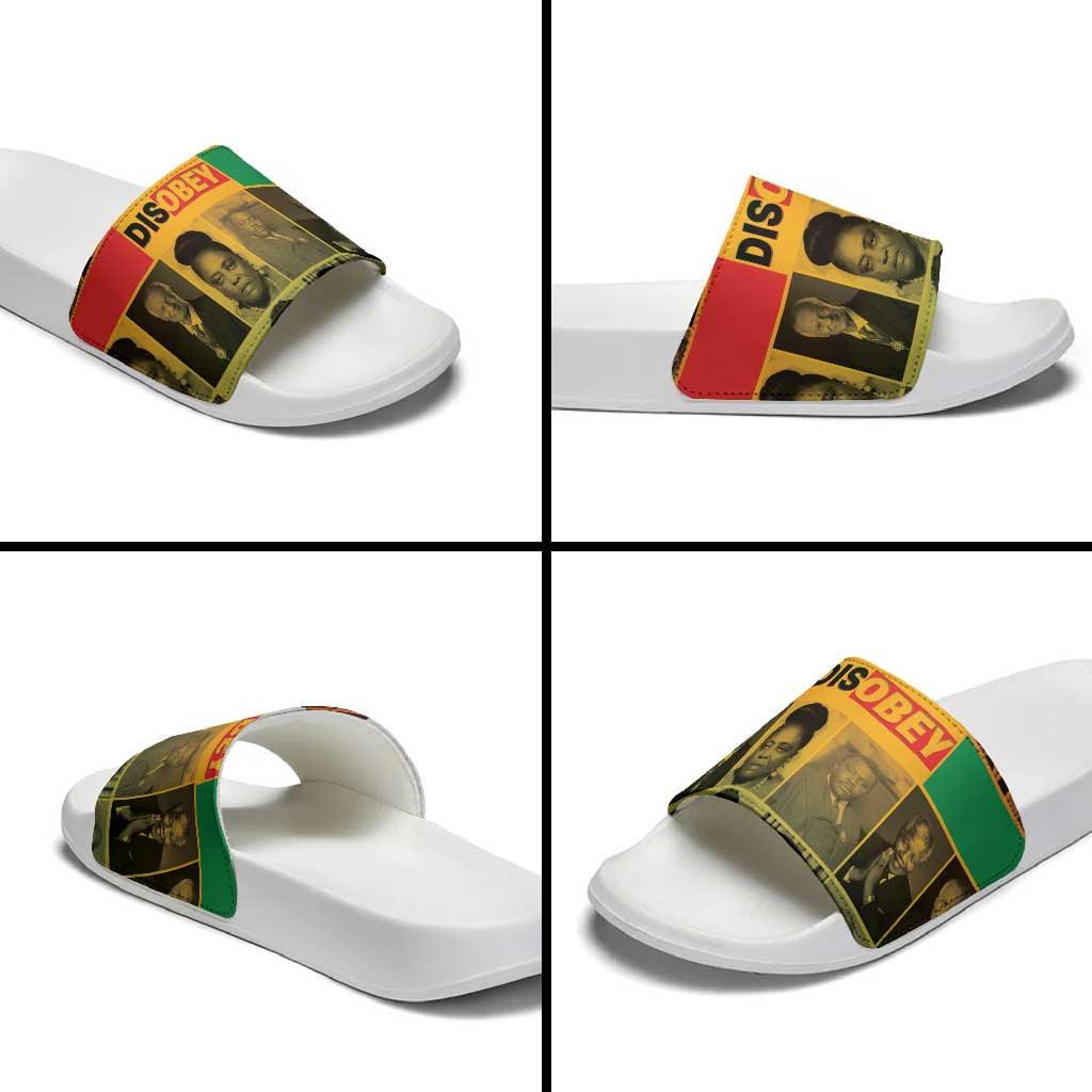 Disobey Black History Tribute Slide Sandals Honoring the Civil Rights Legacy