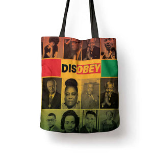 Disobey Black History Tribute Tote Bag Honoring the Civil Rights Legacy