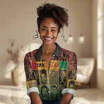 Disobey Freedom Fighters Women Casual Shirt African American Heroes - African Pride