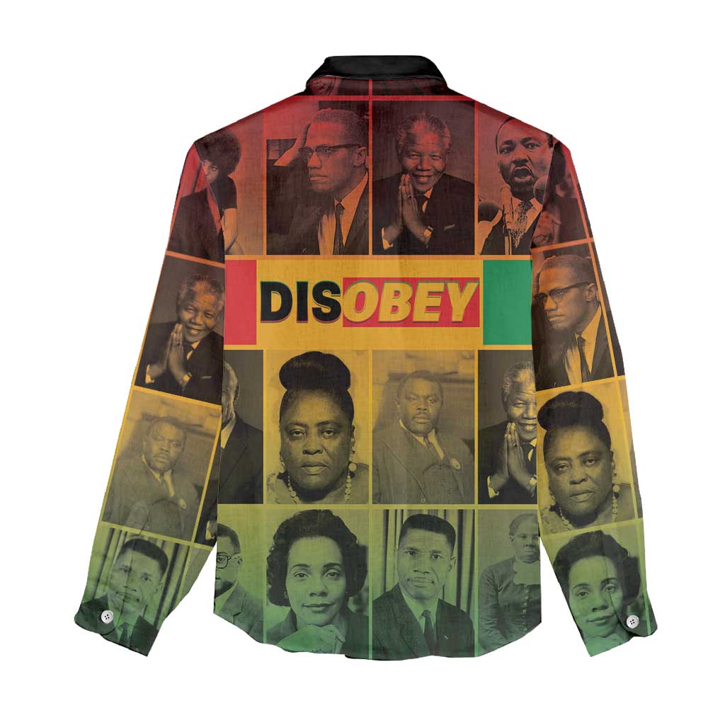 Disobey Freedom Fighters Women Casual Shirt African American Heroes - African Pride