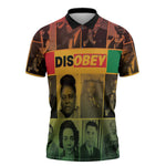 Disobey Black History Tribute Zipper Polo Shirt Honoring the Civil Rights Legacy