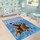 Afro Somalia Christmas Area Rug Black Santa Riding Leopard - African Pattern