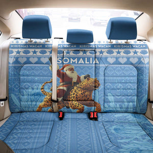 Afro Somalia Christmas Back Car Seat Cover Black Santa Riding Leopard - African Pattern