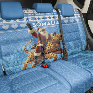 Afro Somalia Christmas Back Car Seat Cover Black Santa Riding Leopard - African Pattern