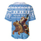 Personalized Afro Somalia Christmas Baseball Jersey Black Santa Riding Leopard - African Pattern