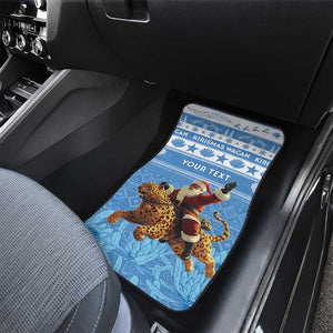 Afro Somalia Christmas Car Mats Black Santa Riding Leopard - African Pattern