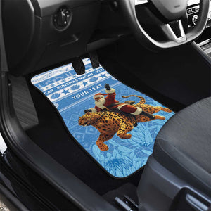 Afro Somalia Christmas Car Mats Black Santa Riding Leopard - African Pattern