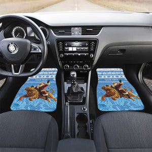 Afro Somalia Christmas Car Mats Black Santa Riding Leopard - African Pattern