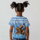 Personalized Afro Somalia Christmas Kid T shirt Black Santa Riding Leopard - African Pattern