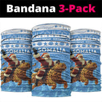 Afro Somalia Christmas Neck Gaiter Black Santa Riding Leopard - African Pattern LT15