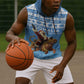 Personalized Afro Somalia Christmas Sleeveless Hoodie Black Santa Riding Leopard - African Pattern - African Pride