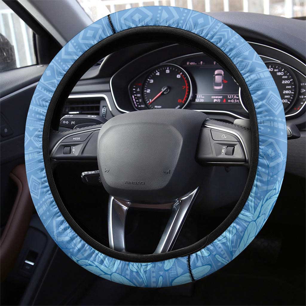 Afro Somalia Christmas Steering Wheel Cover Black Santa Riding Leopard - African Pattern