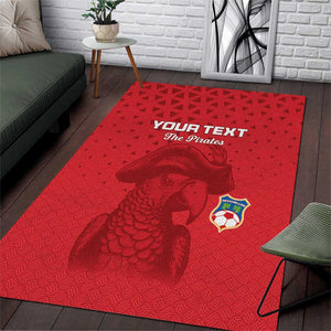 Custom Afro Seychelles Football Area Rug Pirate Parrot