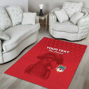 Custom Afro Seychelles Football Area Rug Pirate Parrot