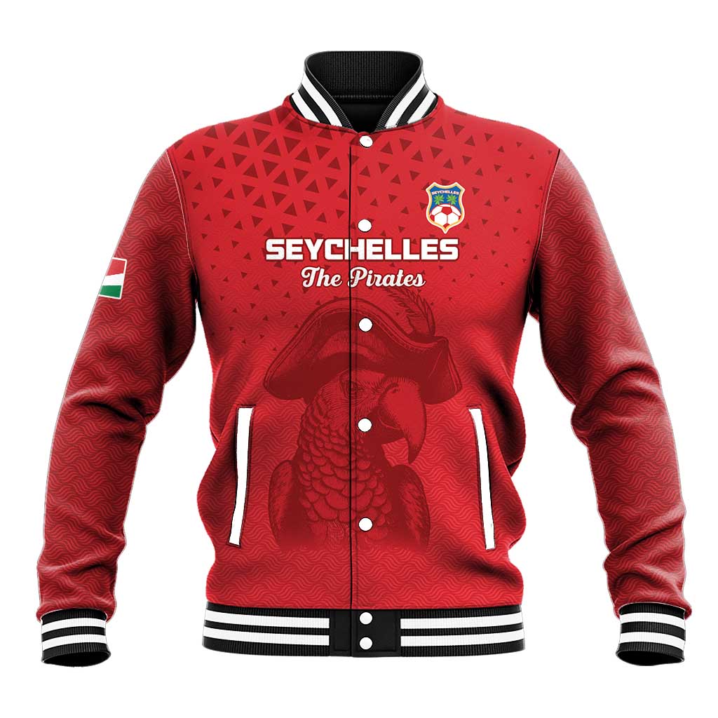 Custom Afro Seychelles Football Baseball Jacket Pirate Parrot