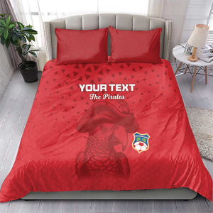 Custom Afro Seychelles Football Bedding Set Pirate Parrot