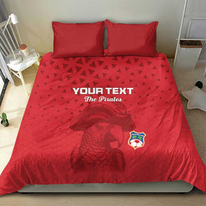 Custom Afro Seychelles Football Bedding Set Pirate Parrot