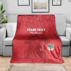 Custom Afro Seychelles Football Blanket Pirate Parrot