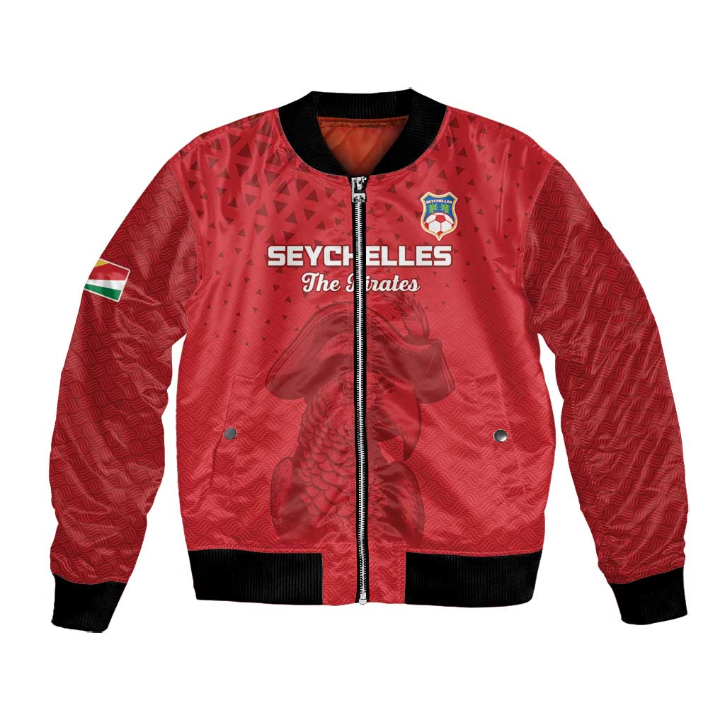 Custom Afro Seychelles Football Bomber Jacket Pirate Parrot