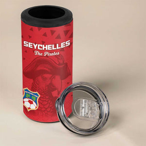 Custom Afro Seychelles Football 4 in 1 Can Cooler Tumbler Pirate Parrot